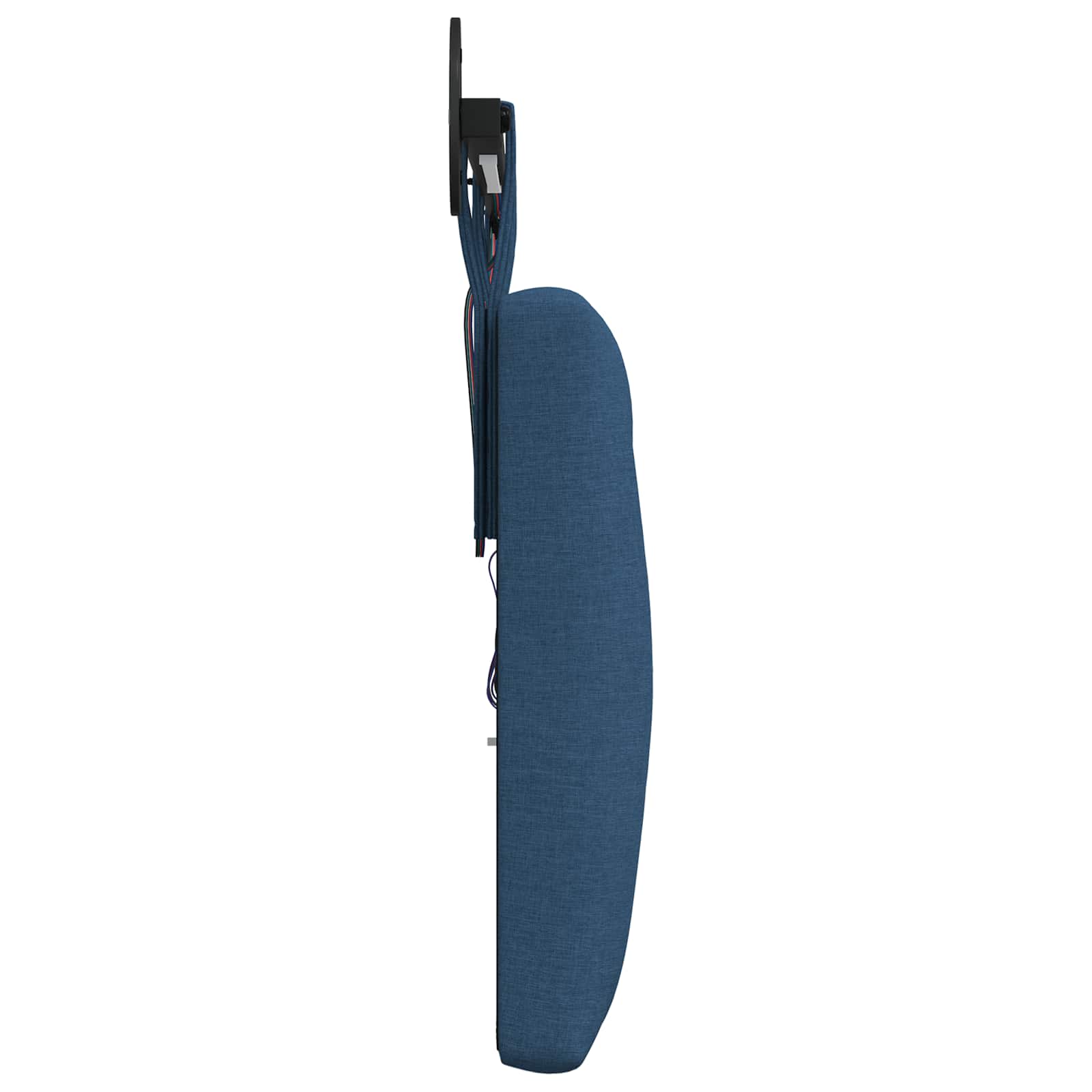 vidaXL Hangend hoofdbord Met LED-verlichting Blauw Stof