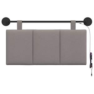 Závěsné čelo postele S LED osvětlením Taupe Textil - obrázek 6