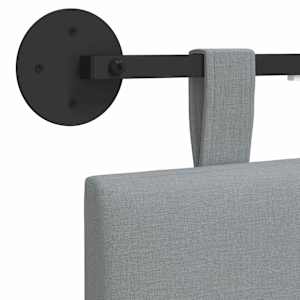 Závěsné čelo postele S LED osvětlením Světle šedá Textil - obrázek 10