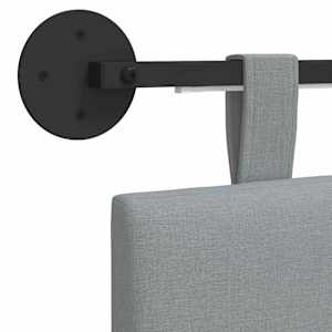Závěsné čelo postele S LED osvětlením Světle šedá Textil - obrázek 10