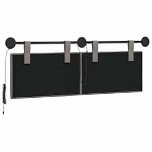 Závěsné čelo postele S LED osvětlením Taupe Textil - obrázek 8