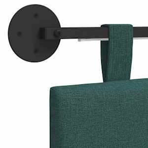 Závěsné čelo postele S LED osvětlením Tmavě zelená Textil - obrázek 10