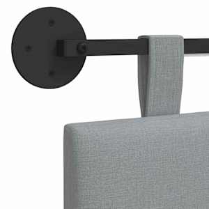 Závěsné čelo postele S LED osvětlením Světle šedá Textil - obrázek 10