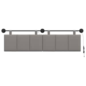 Závěsné čelo postele S LED osvětlením Taupe Textil - obrázek 6