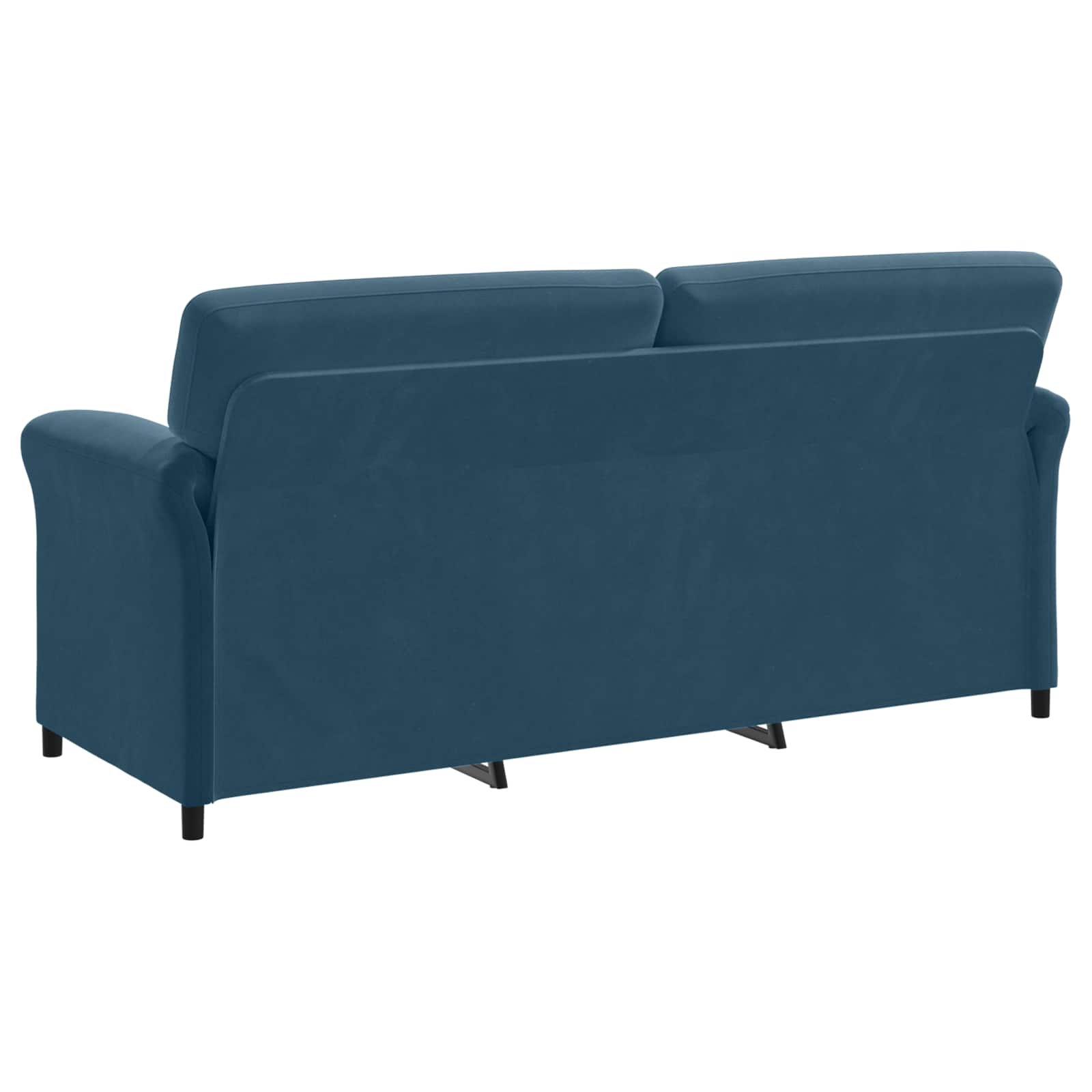 vidaXL Bankstel 2 st Blauw Fluweel