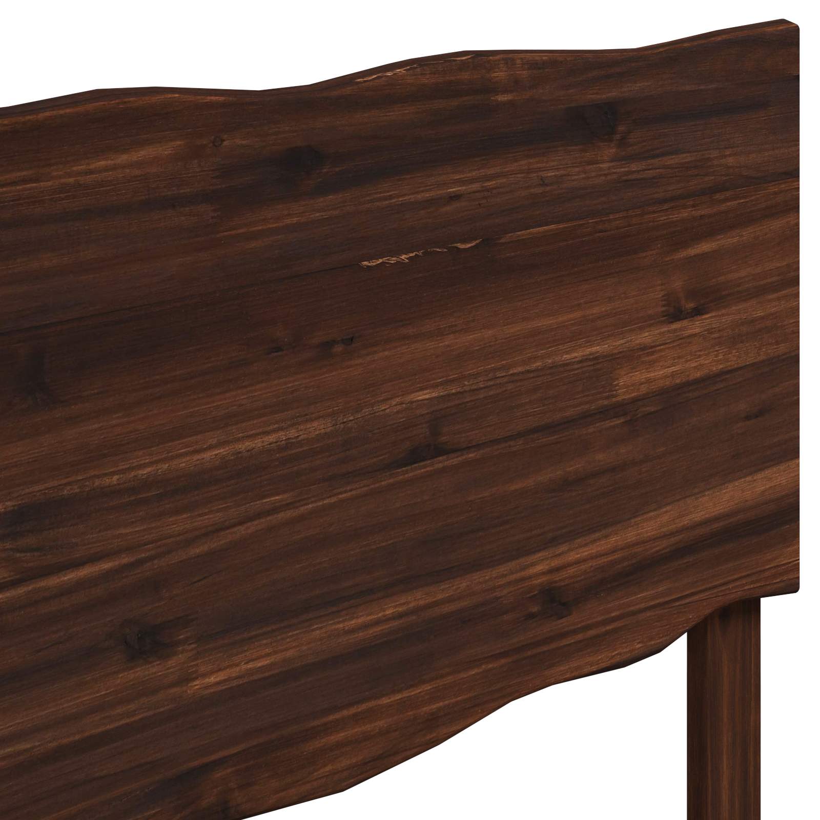Luonnollinenreunainen sängynpääty ROSTOCK Tumma ruskea 100 cm - Image 5