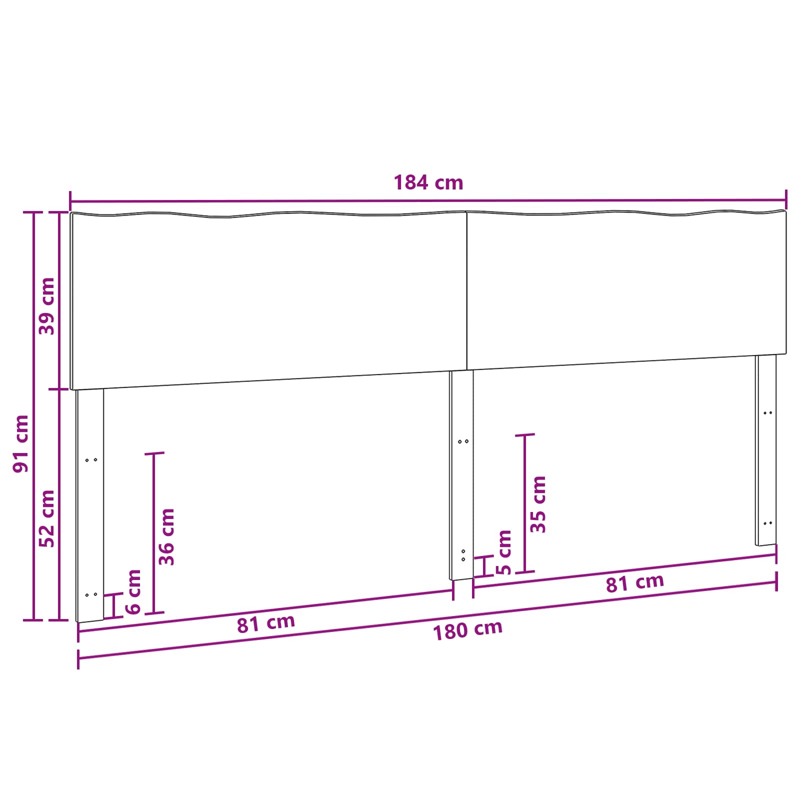 Luonnonreunainen sängynpääty ROSTOCK Tummanruskea 180 cm - Image 7