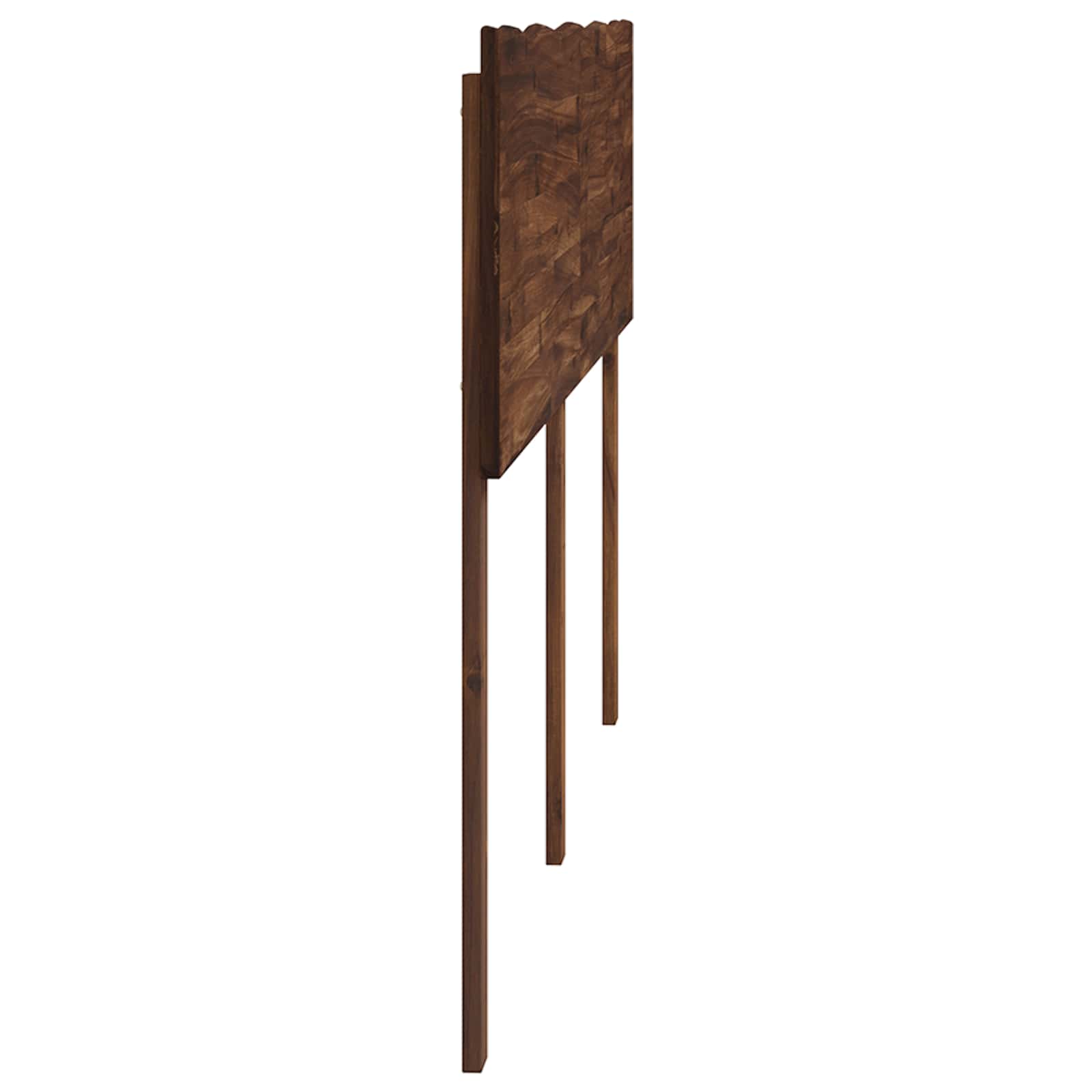 Luonnonreunainen sängynpääty ROSTOCK Tumma ruskea 160 cm - Image 3