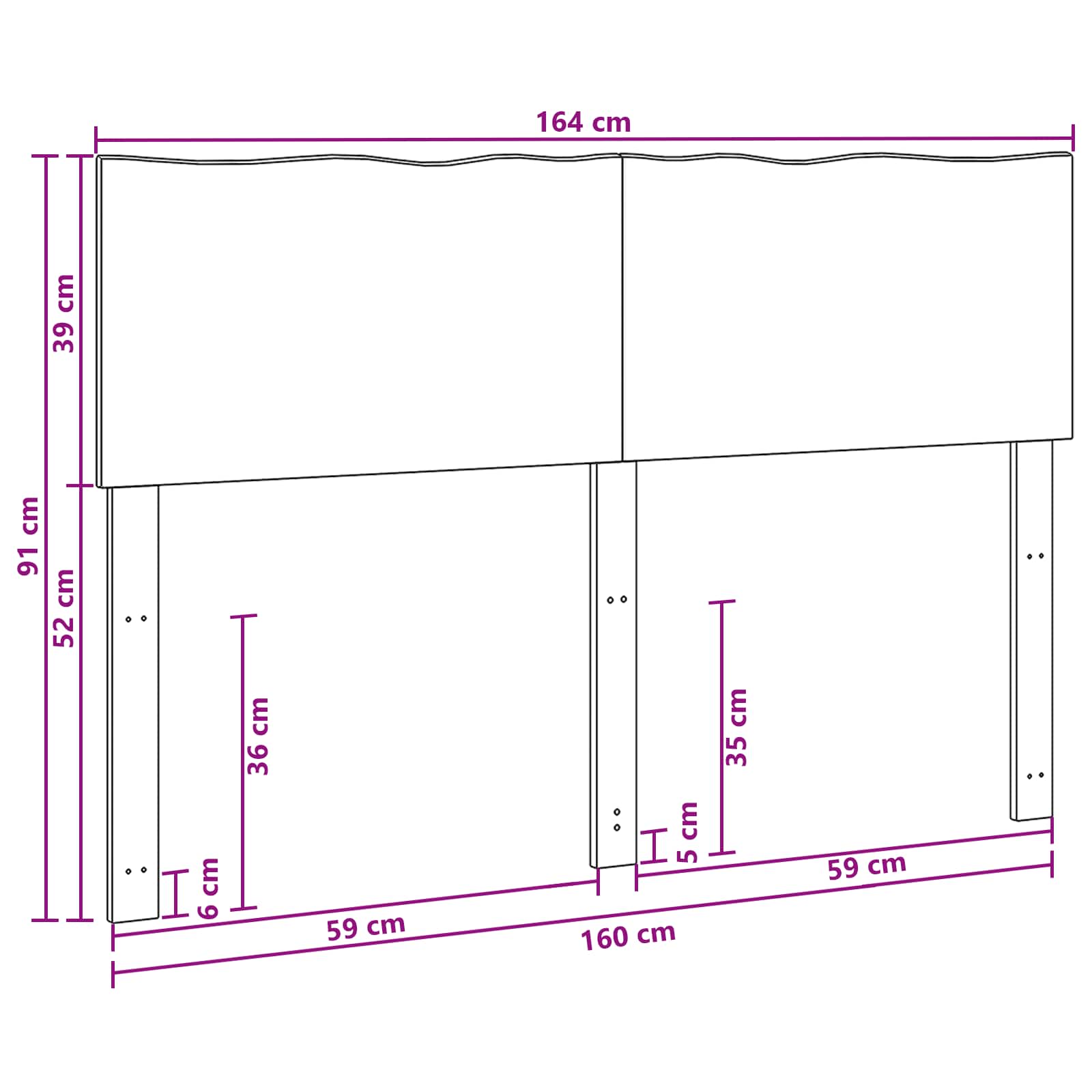 Luonnonreunainen sängynpääty ROSTOCK Tumma ruskea 160 cm - Image 7