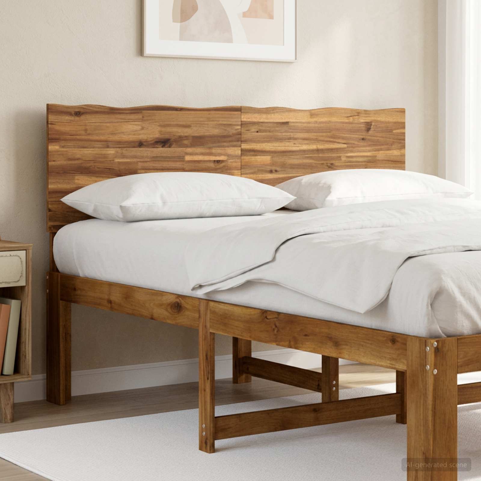 Luonnonreunainen sängynpääty ROSTOCK Luonnollinen 135 cm
