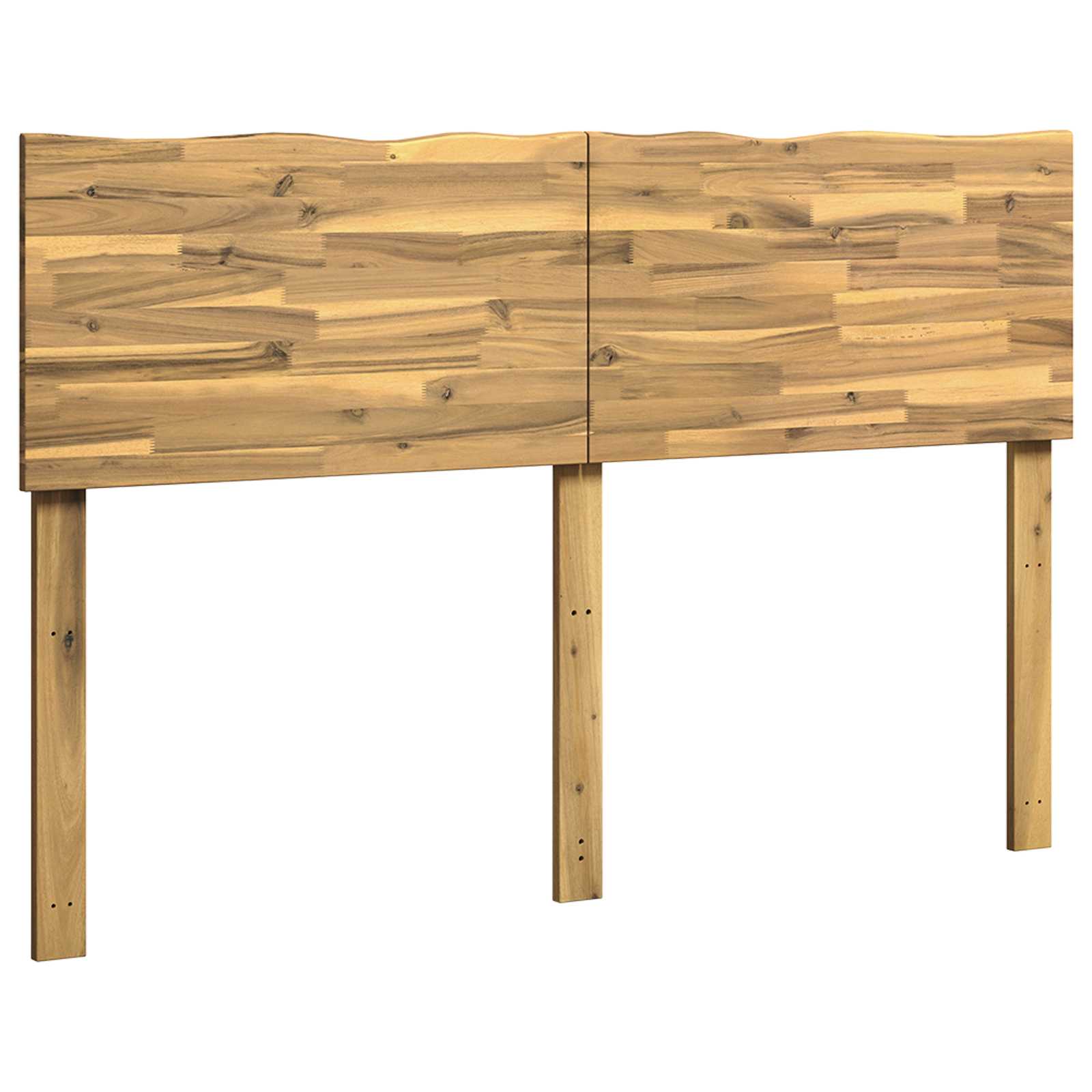 Luonnonreunainen sängynpääty ROSTOCK valkoinen 140 cm - Image 2