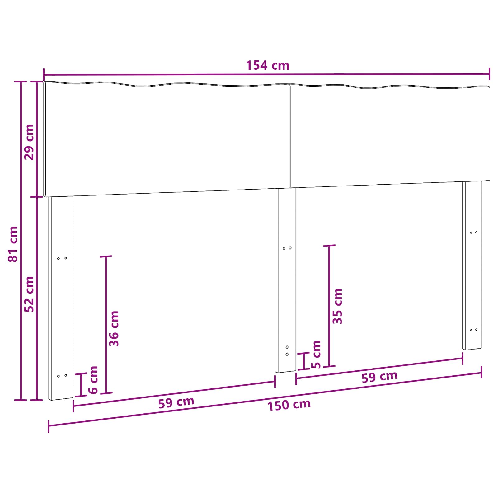 Luonnonreunainen sängynpääty ROSTOCK Tumma ruskea 150 cm - Image 7