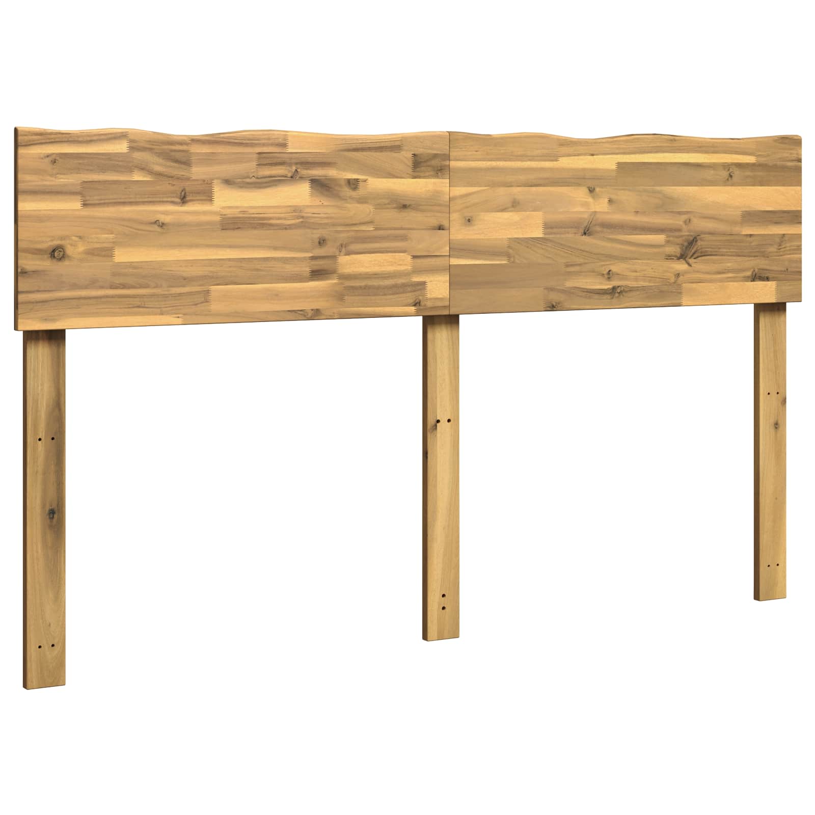 Luonnonreunainen sängynpääty ROSTOCK valkoinen 150 cm - Image 2