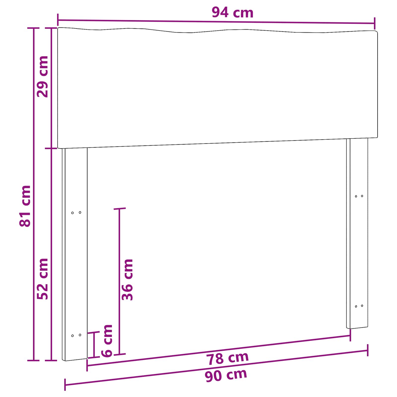 Luonnonreunainen sängynpääty ROSTOCK Luonnollinen 90 cm - Image 7
