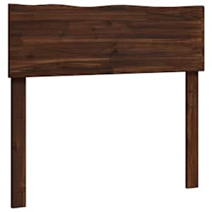 vidaXL Naturaalse servaga voodipeats ROSTOCK Tumepruun 80 cm