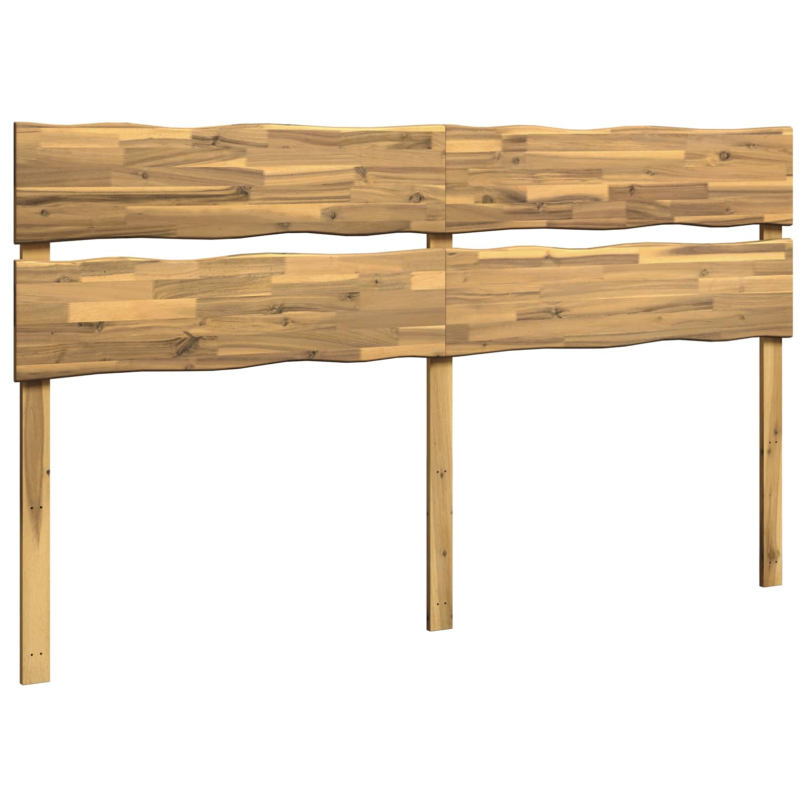 Live Edge Hoofdbord ROSTOCK Wit 200 cm Massief Acaciahout image 2