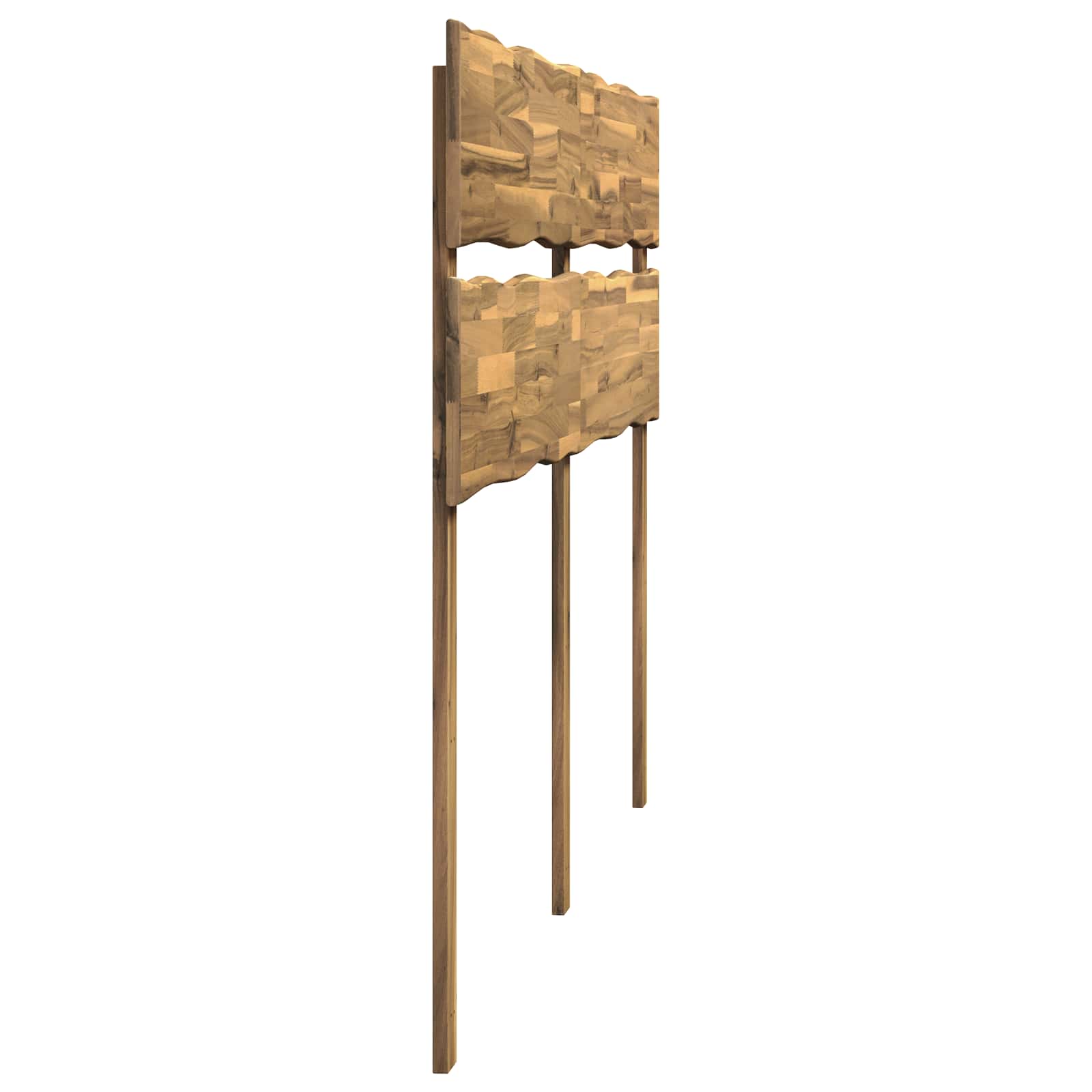 Live Edge Hoofdbord ROSTOCK Wit 200 cm Massief Acaciahout image 3