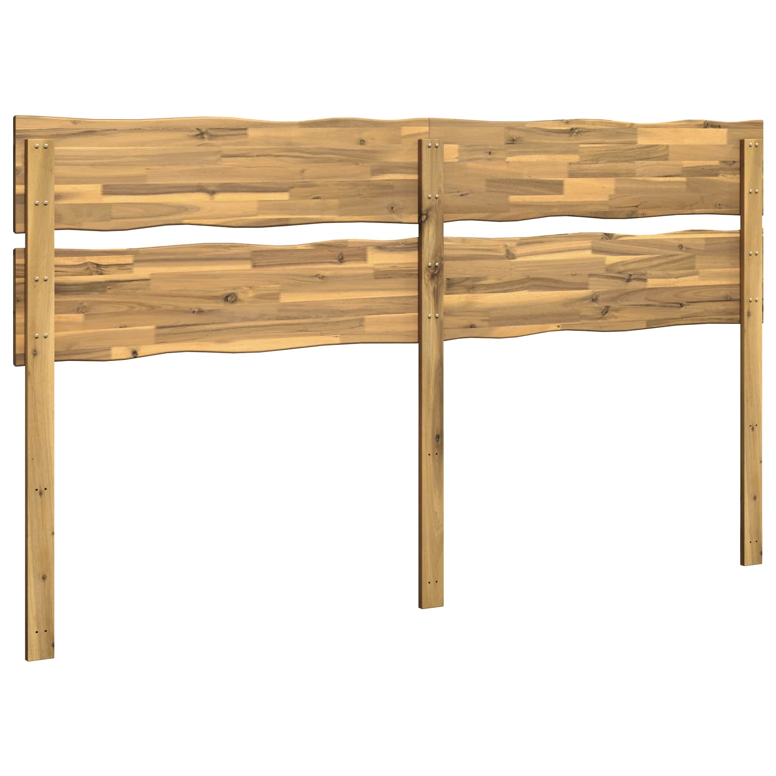 Live Edge Hoofdbord ROSTOCK Wit 180 cm Massief Acaciahout image 4