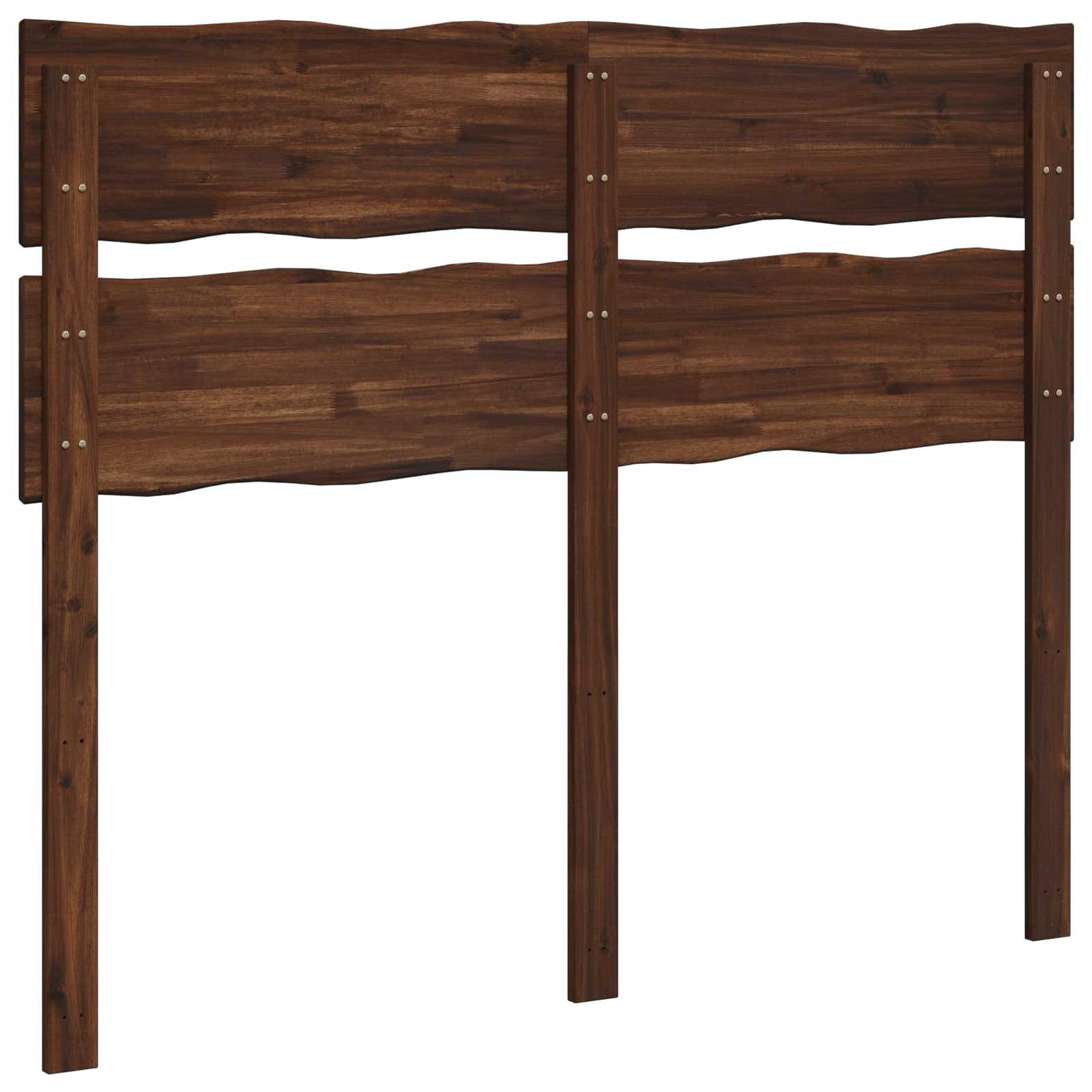 Elävä reuna sängynpääty ROSTOCK Tumma ruskea 160 cm - Image 4