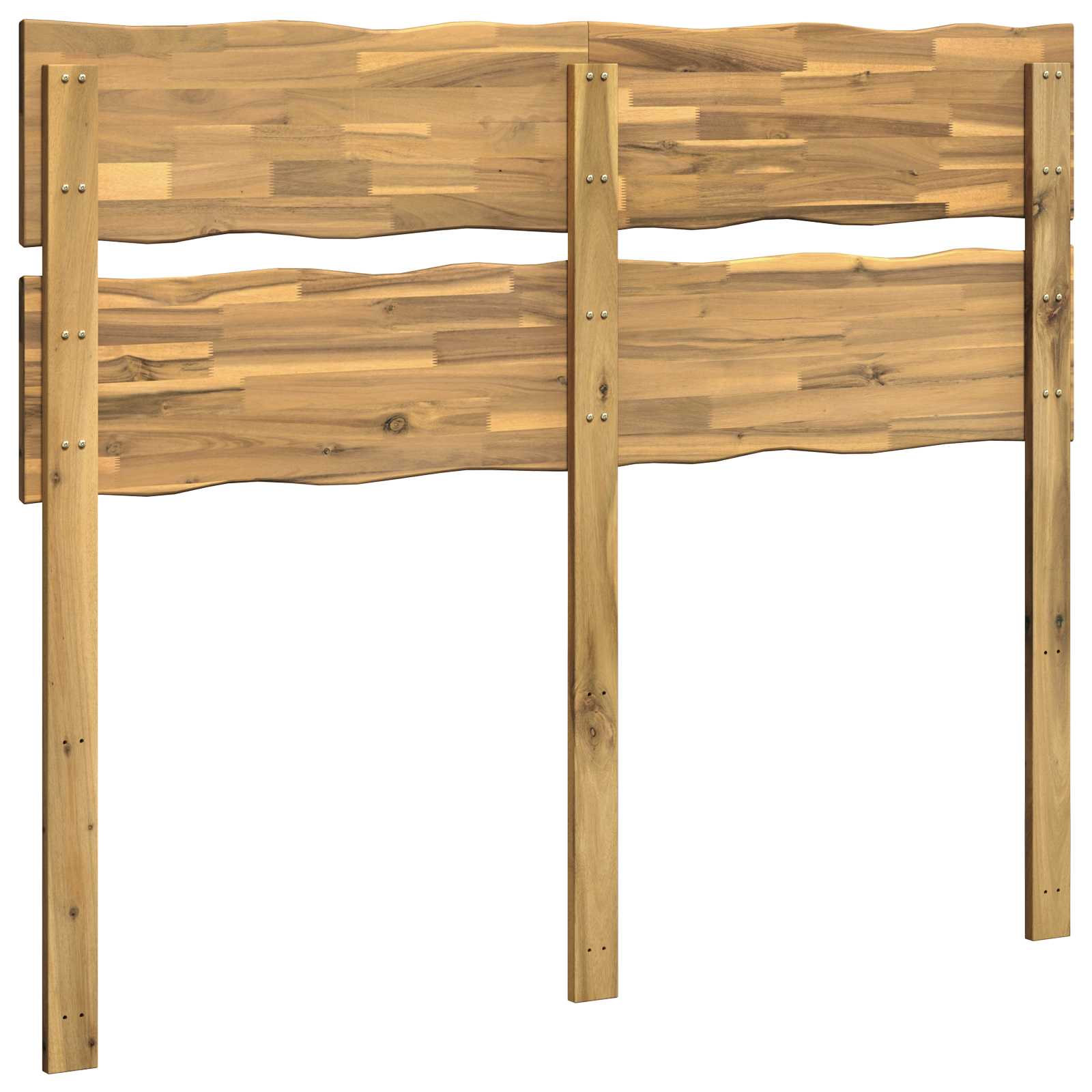 Live Edge Hoofdbord ROSTOCK Wit 160 cm Massief Acaciahout image 4