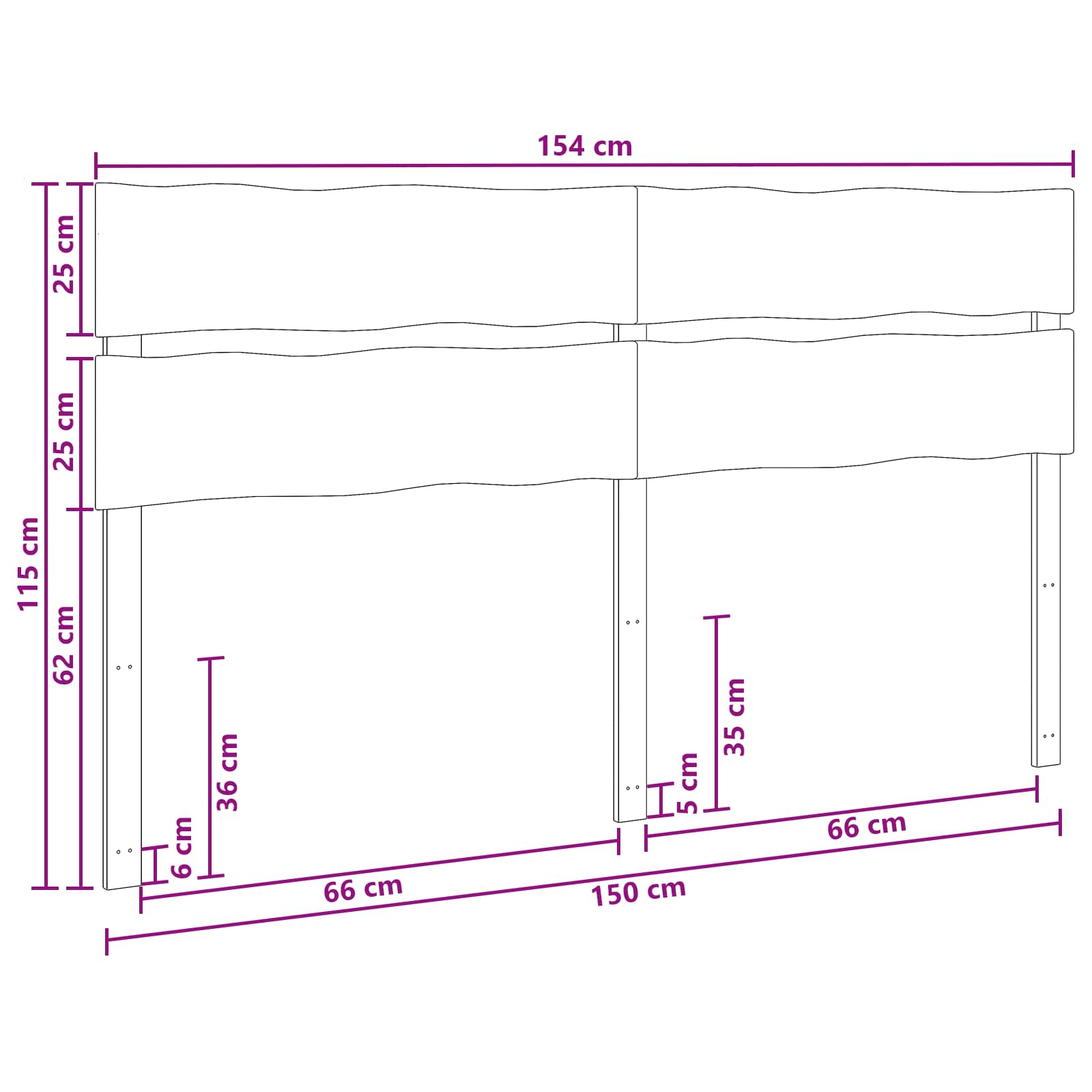 Live Edge Hoofdbord ROSTOCK Naturel 150 cm Massief Acaciahout image 7