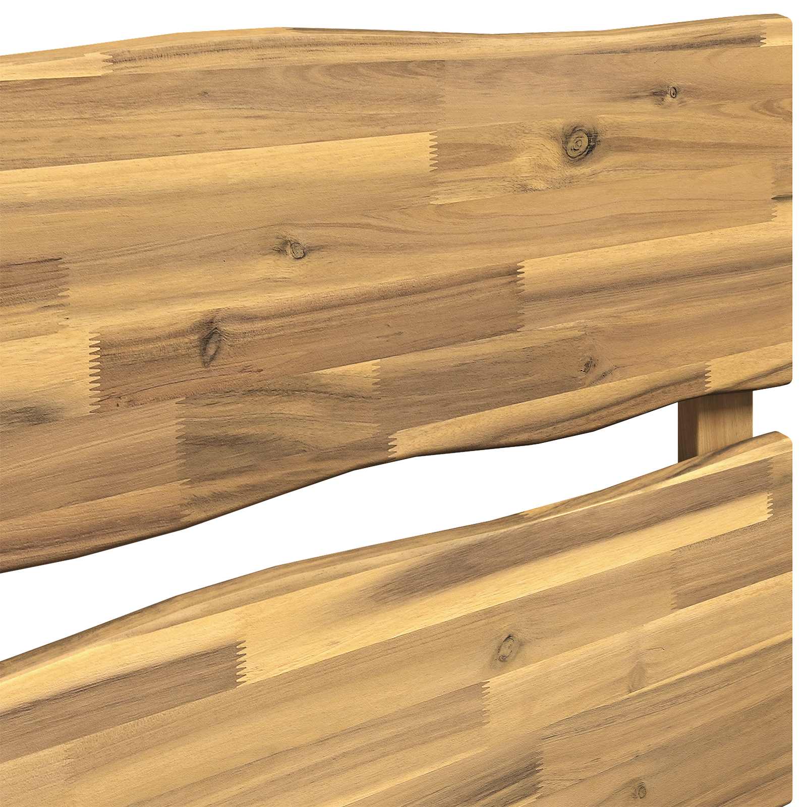 Live Edge Hoofdbord ROSTOCK Wit 150 cm Massief Acaciahout image 5