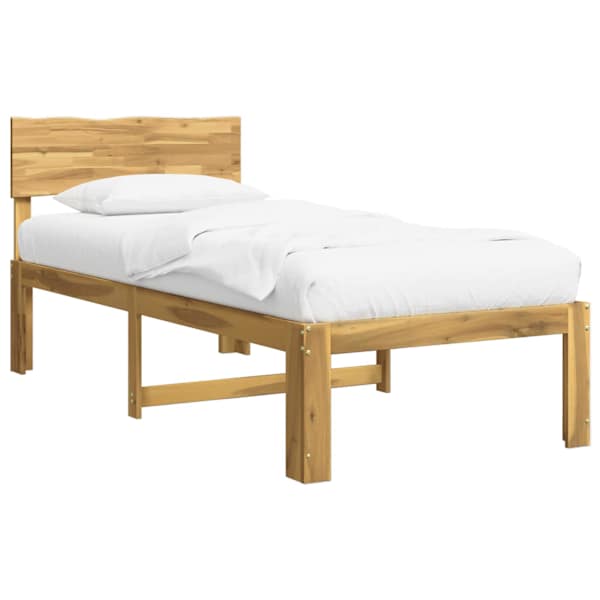 vidaXL &Uuml;ksikvoodi raam peatoega ROSTOCK Valge 90 x 190 cm