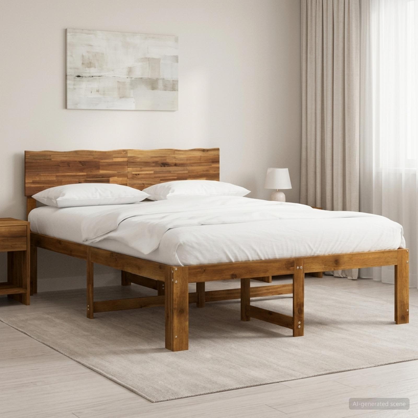 Parivuodekehys päädyn kanssa ROSTOCK Luonnollinen 4FT6 Double