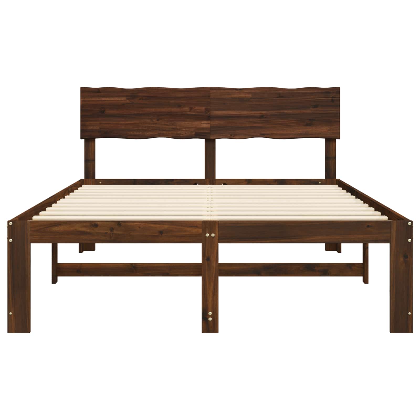 Parivuodekehys päädyn kanssa ROSTOCK Tumma ruskea 140 x 190 cm - Image 4
