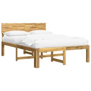 vidaXL Kaheinimesevoodi raam koos peatsiga ROSTOCK Valge 140 x 190 cm
