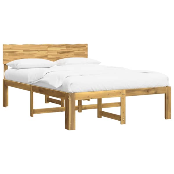 vidaXL Kaheinimesevoodi raam koos peatsiga ROSTOCK Valge 120 x 200 cm