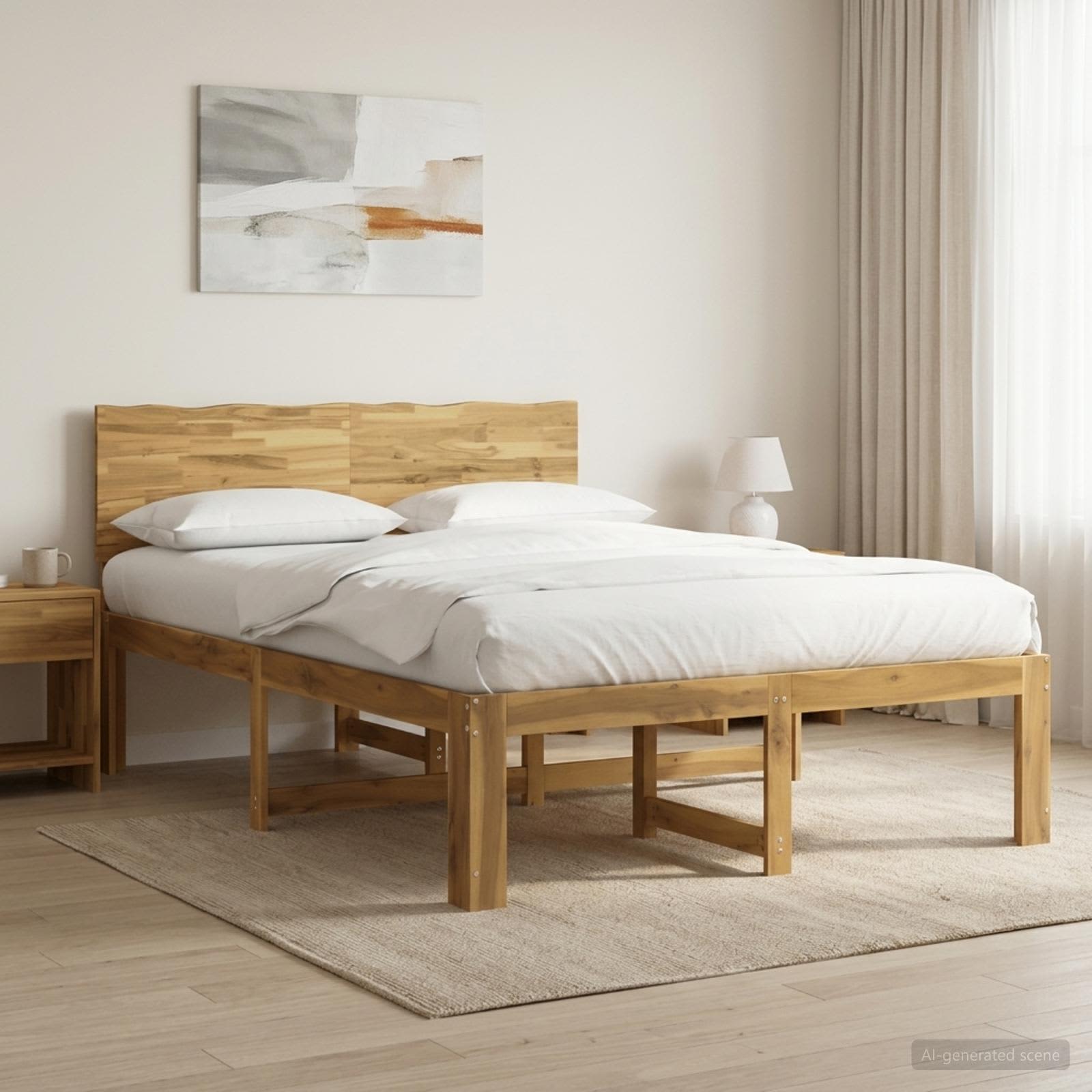Parivuodekehys päädyn kanssa ROSTOCK valkoinen 4FT Small Double