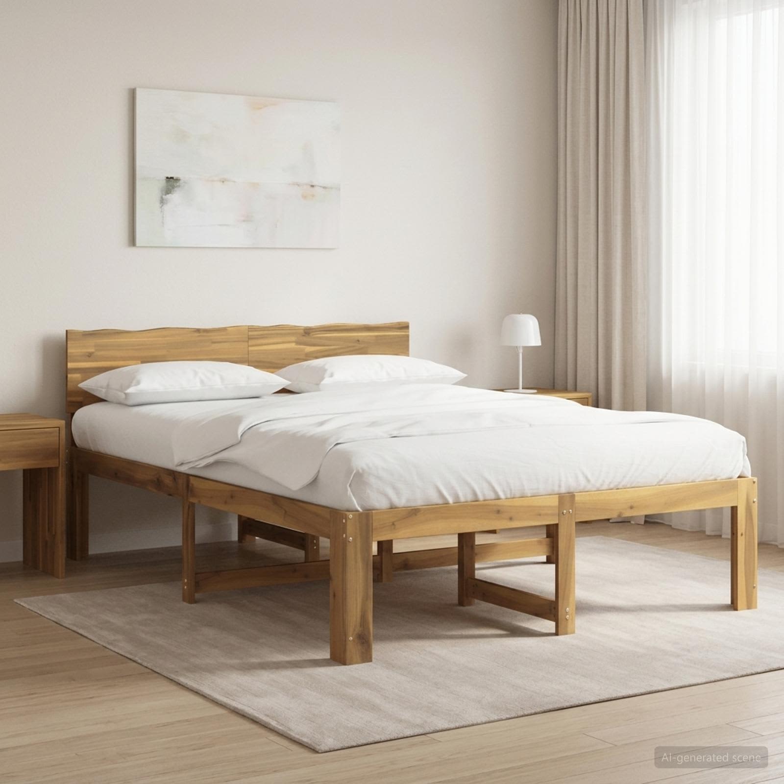 Parivuodekehys päädyn kanssa ROSTOCK valkoinen 4FT Small Double