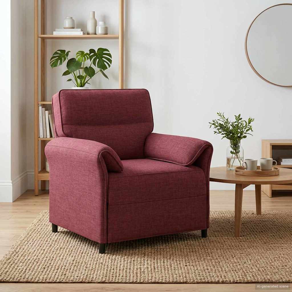 vidaXL Canapea 100% poliester, cadru din metal, MDF, placaj