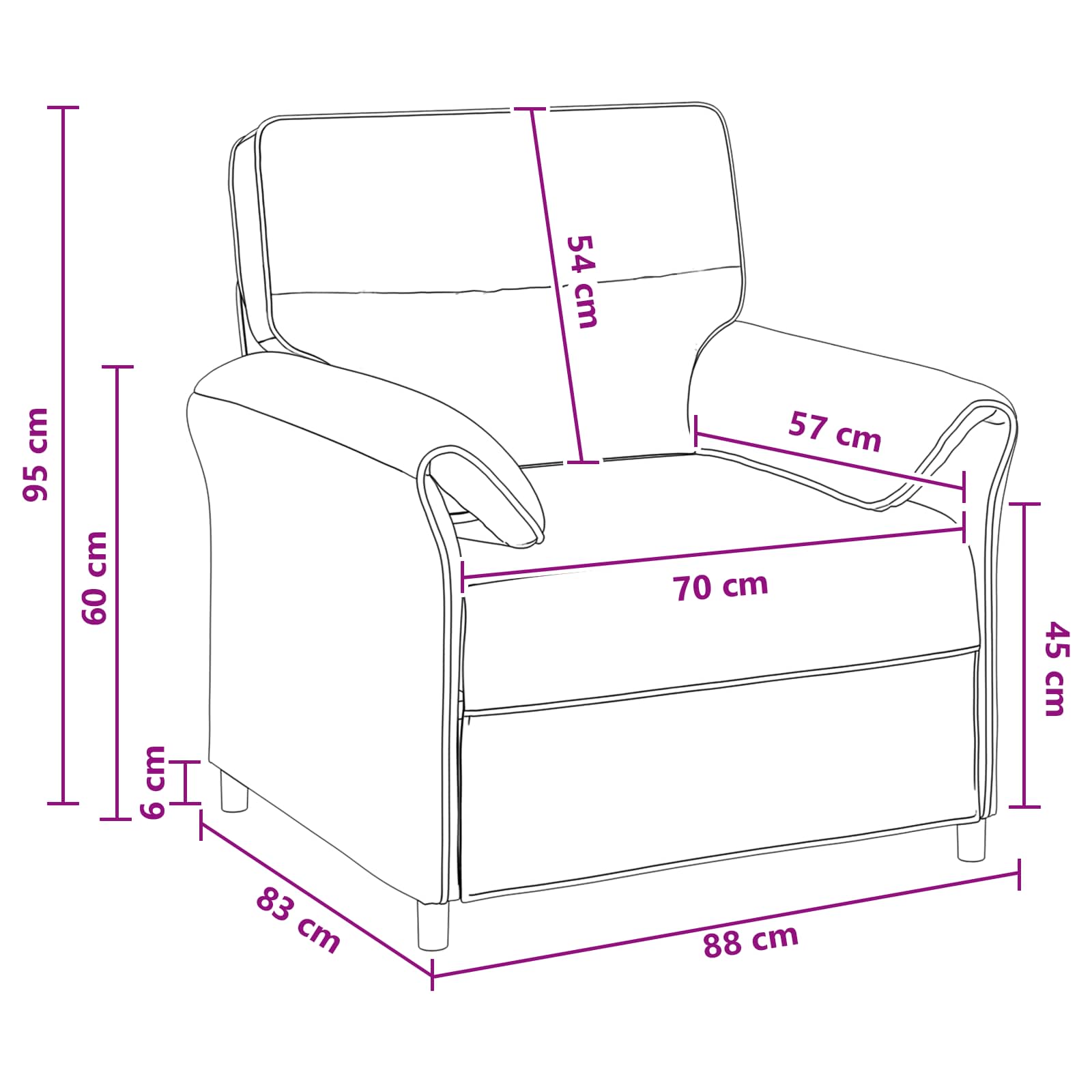 Bank 100% polyester metalen frame MDF, Multiplex - Afbeelding 8