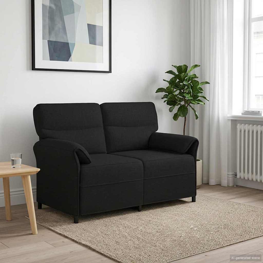 vidaXL Canapea 100% poliester, cadru din metal, MDF, placaj