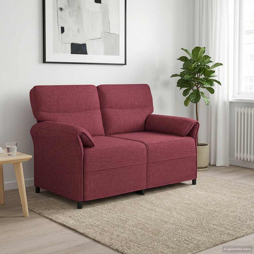 vidaXL Canapea 100% poliester, cadru din metal, MDF, placaj