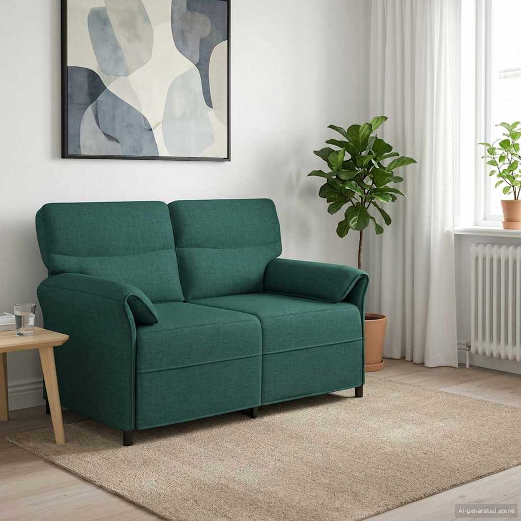 vidaXL Canapea 100% poliester, cadru din metal, MDF, placaj