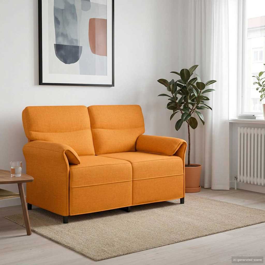 vidaXL Canapea 100% poliester, cadru din metal, MDF, placaj