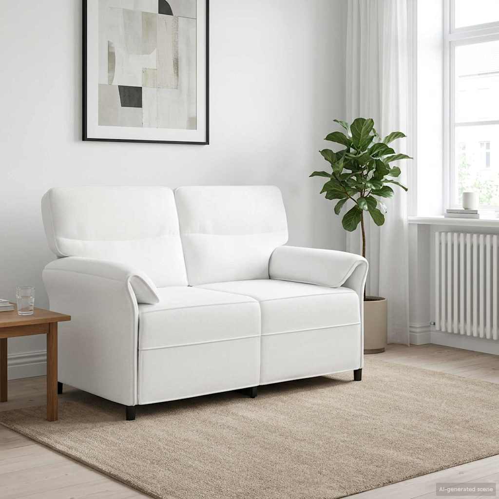 vidaXL Canapea 100% poliester, cadru din metal, MDF, placaj