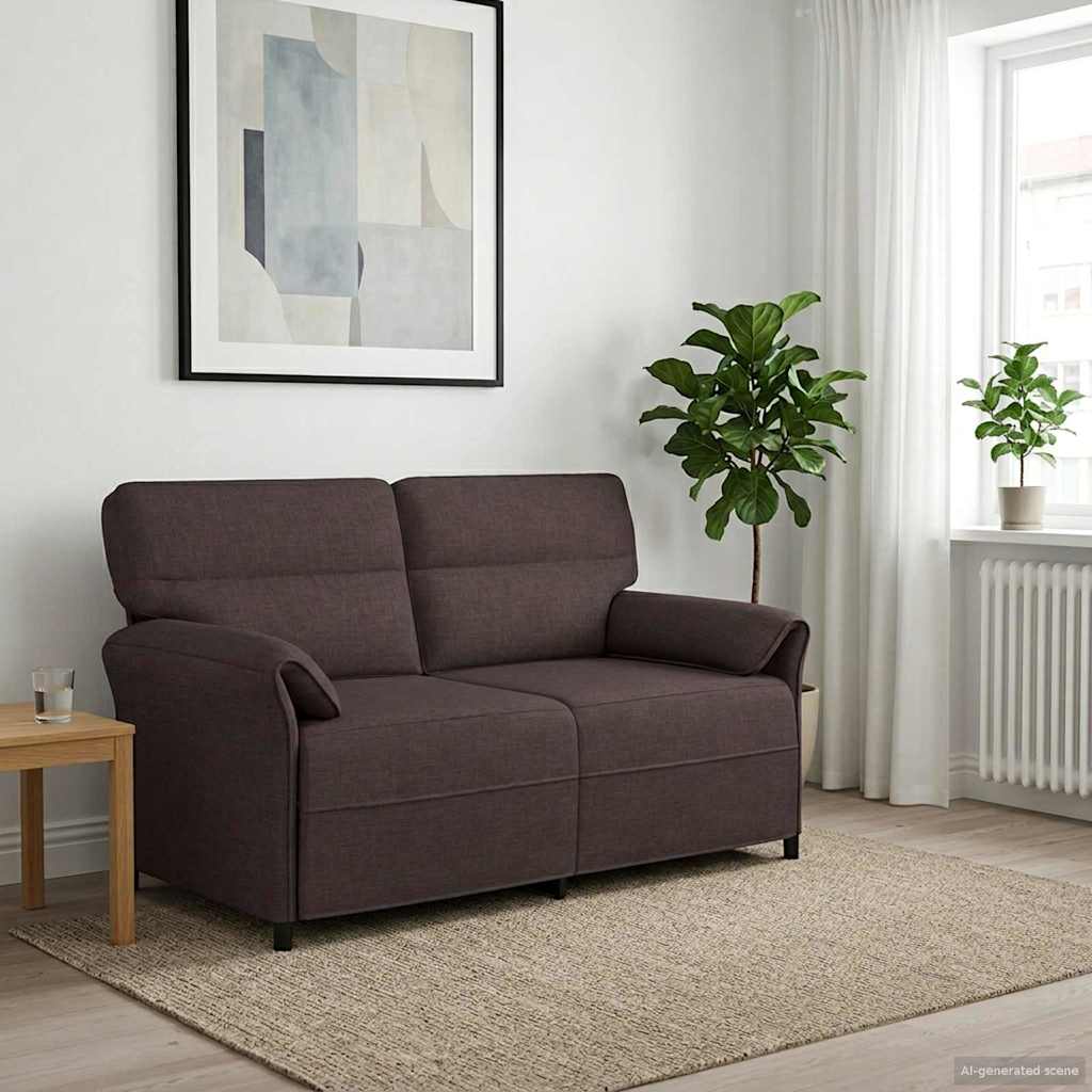 vidaXL Canapea 100% poliester, cadru din metal, MDF, placaj