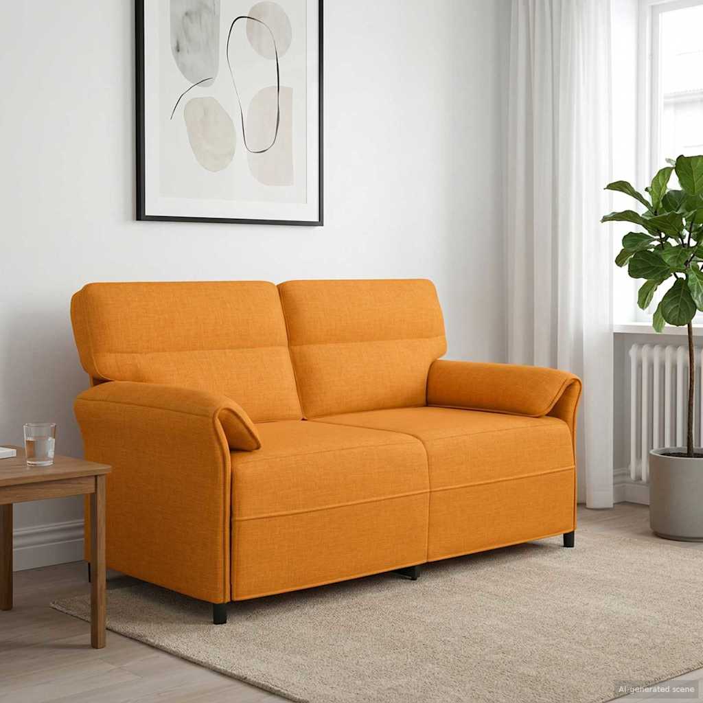 vidaXL Canapea 100% poliester, cadru din metal, MDF, placaj