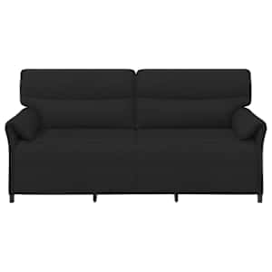 3-místné sofa Černá 198 x 83 x 95 cm Textil - obrázek 3