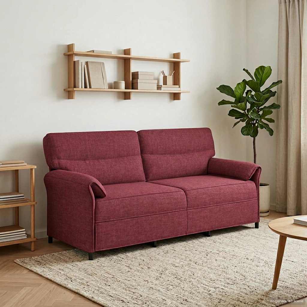 vidaXL Canapea 100% poliester, cadru din metal, MDF, placaj