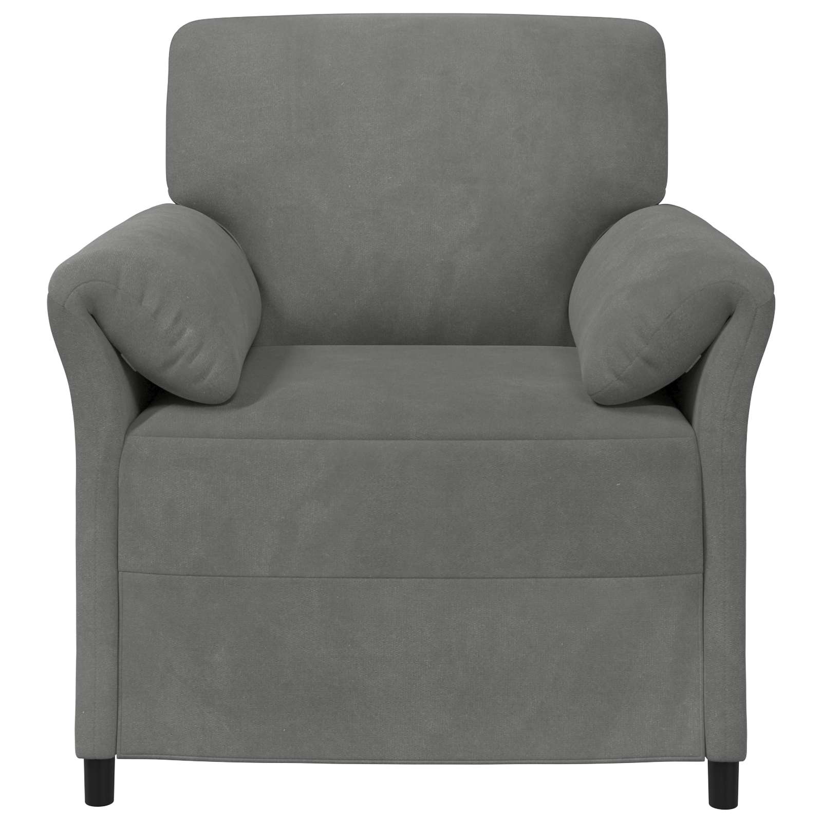 Enosobna sedežna garnitura Temno siva 88 x 83 x 95 cm Žamet - slika 3