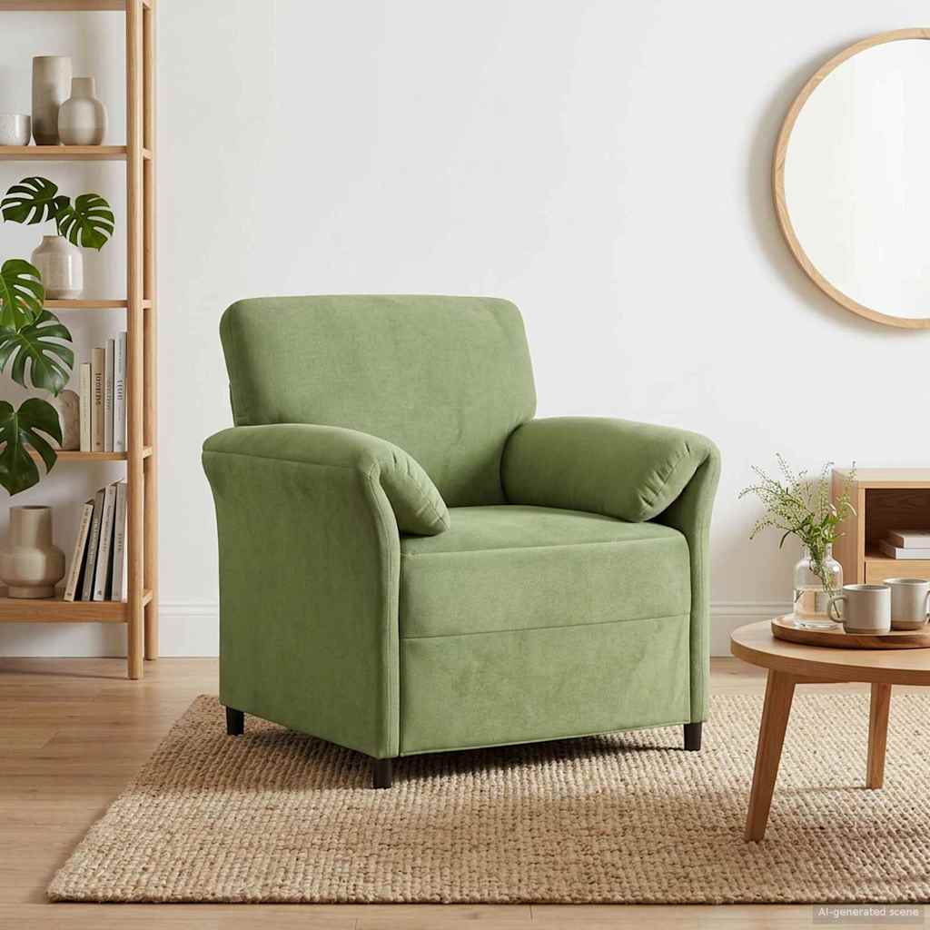 Enosobna sedežna garnitura Svetlo zelena 88 x 83 x 95 cm Žamet