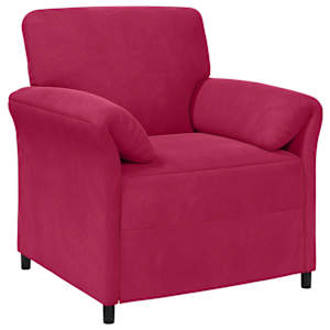vidaXL &Uuml;hekohtaline diivan Veinpunane 88 x 83 x 95 cm Samet