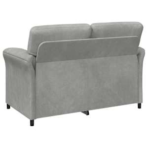 Sofa pro dvě osoby Světle šedá 138 x 83 x 95 cm Samet - obrázek 5