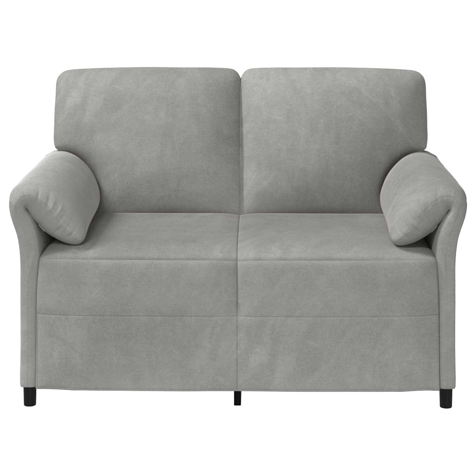 vidaXL Kavč za 2 osebi Svetlo siva 138 x 83 x 95 cm Žamet - slika 3