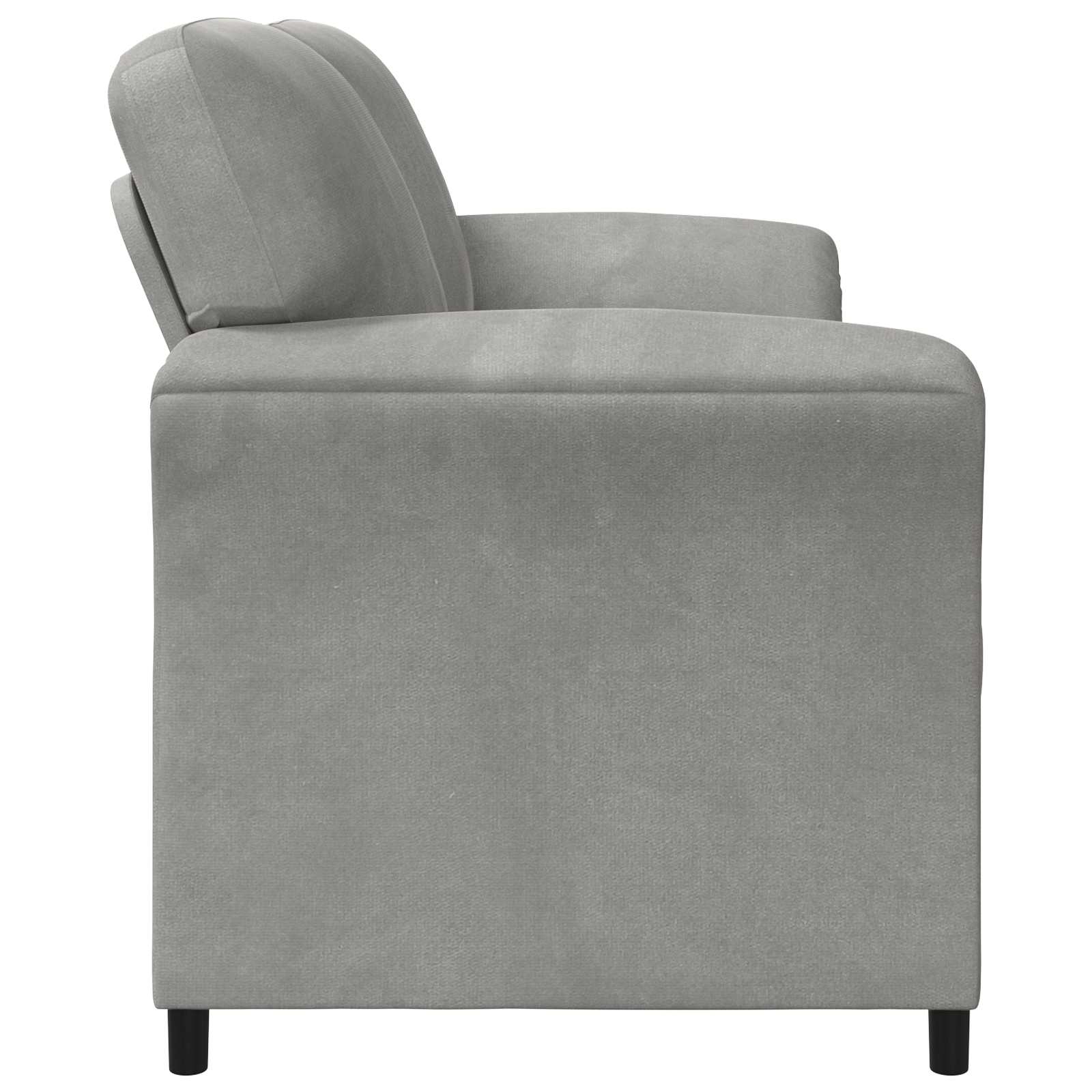 vidaXL Kavč za 2 osebi Svetlo siva 138 x 83 x 95 cm Žamet - slika 4